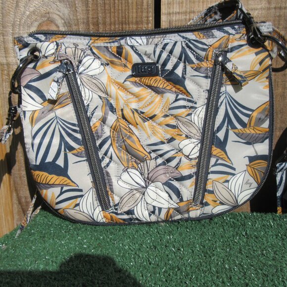 LUG Convertible Lily Gray Crossbody Bag Purse Wallet Swivel Coupe Splits Set - Picture 2 of 12